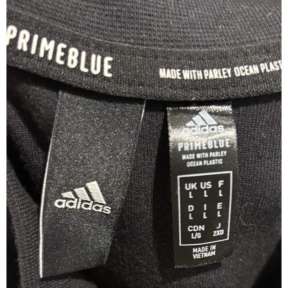 ADIDAS Must Haves Primeblue Full Zip Track Jacket Black Neon Green Men’s Large